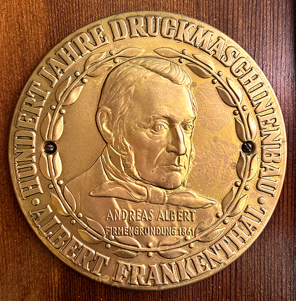 Albert - Frankenthal 100th anniversary crest 1961